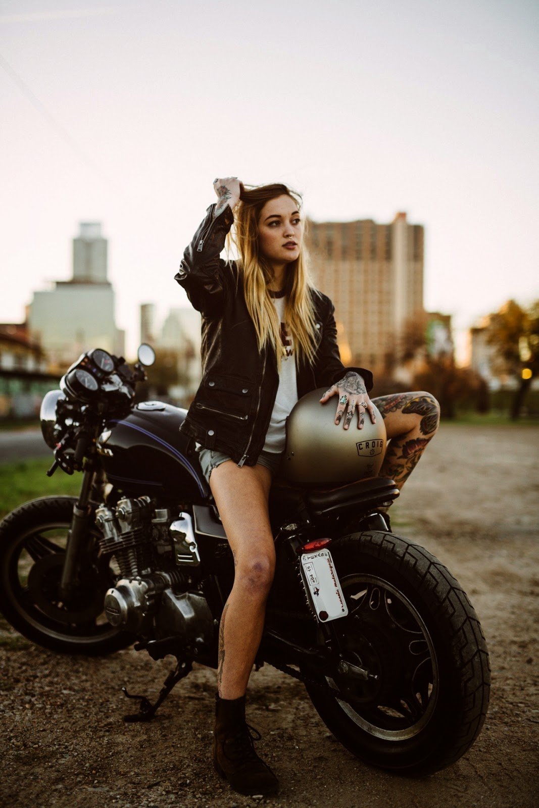 Beautiful girls and bikes in Noida