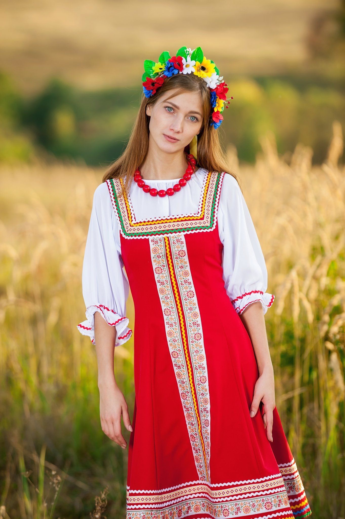 Women in Slavic costumes in Noida